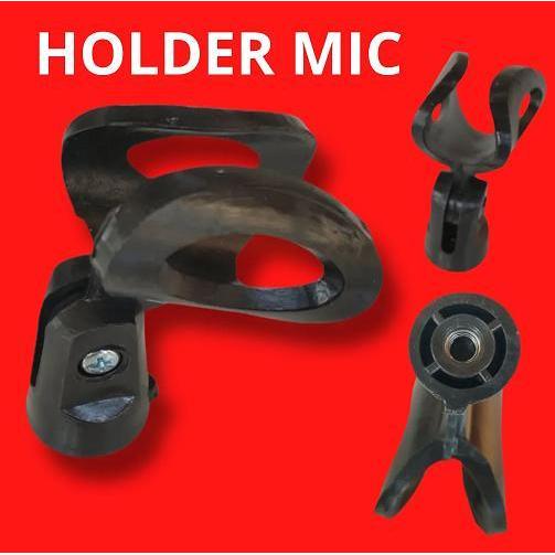 Jepit Mic Bulat Capit Microphone Clip Mount Kepala Stand Mic Holder Jepitan Microfon Model Bulat Mir