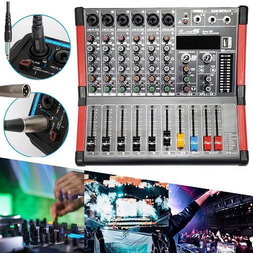 MIXER Audio 6 Channel SL-AUDIO Bravo 700 MGX6 Live Musik Bluetooth USB