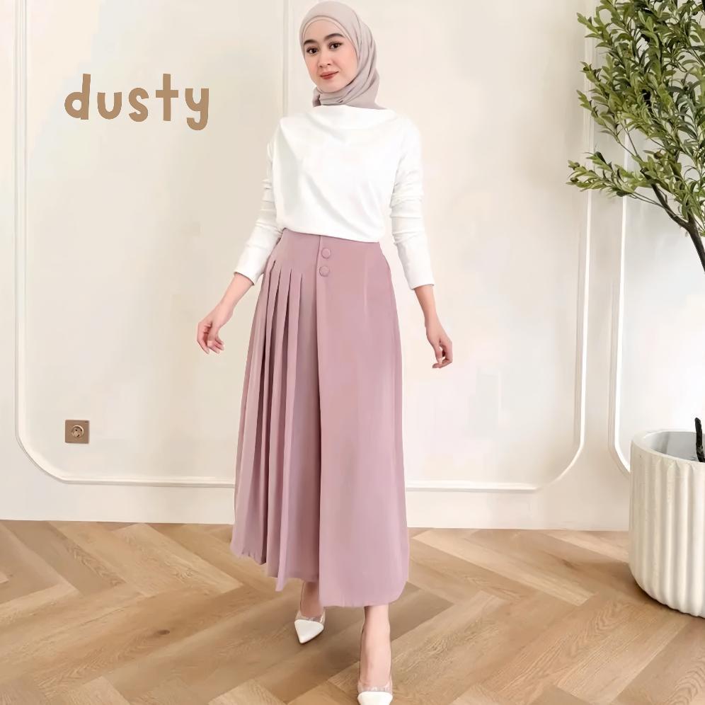 terbaru celana kulot rok wanita high waist | casual formal bahan furano nyaman dipakai