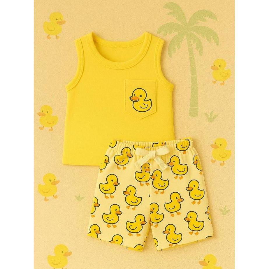 DR302 - Baju Setelan Singlet Duck Kantong