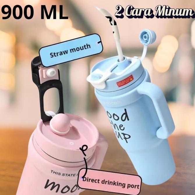 NEW A5 Gelas Botol Minum Termos Tumbler Thermos Tahan Air Panas Dingin Es Batu Awet 900ML Jumbo Besa