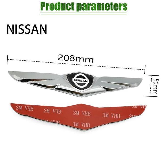 KEZOUKAKU Sticker Emblem Logo Model Sayap Stiker Tempel Dekorasi Mobil Nissan