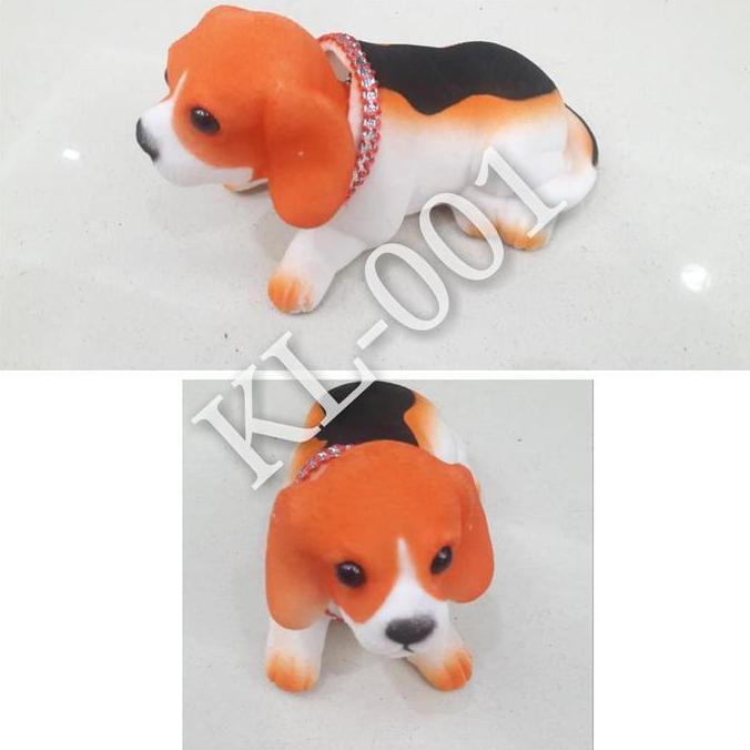 BONEKA PAJANGAN DASHBOARD BONEKA GOYANG MOBIL MOTIF ANJING ORANGE TERBARU