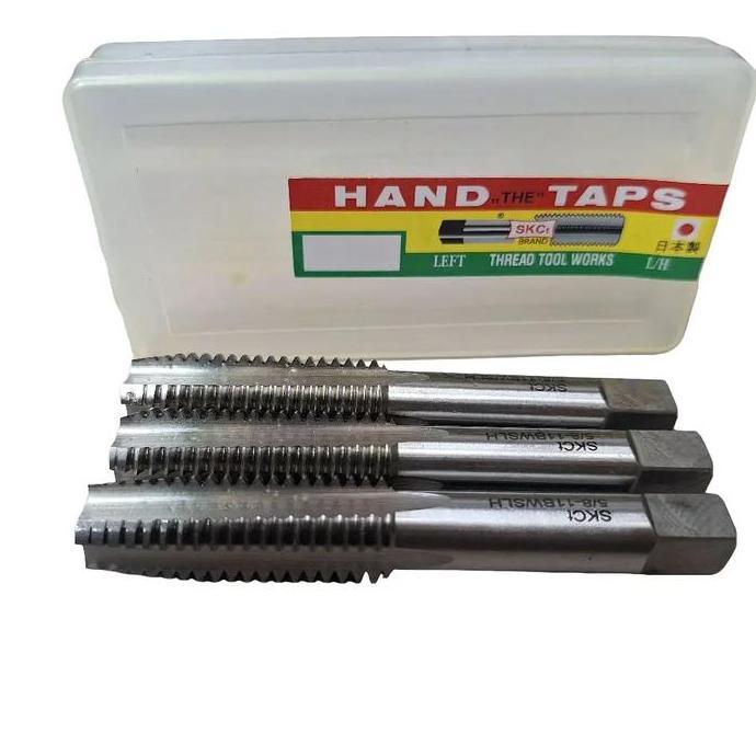 HAND TAP SKC 5/8 11 BSW DRAT KIRI / LH HAND TAP 5/8 11 ULIR KIRI / LEFT HAND CARBON STEEL HIGH QUALI