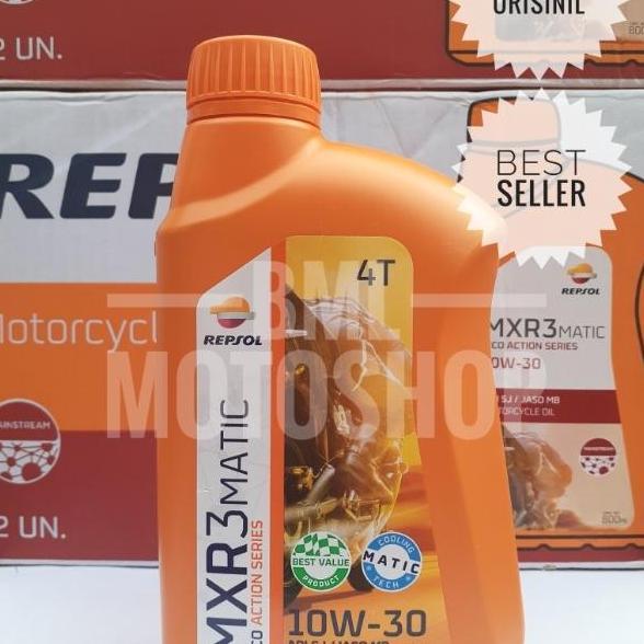 Olimax- Oli Motor Matic Repsol Mrx3 Matic 800Ml 10W-30 Sinil Repsol