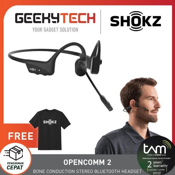 Shokz OpenComm 2 Headset Bluetooth - Garansi TAM