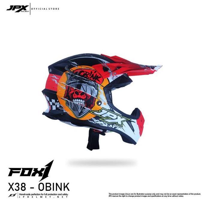 Acc- Helm Jpx Fox1 Cross Full Face - X38 Obink