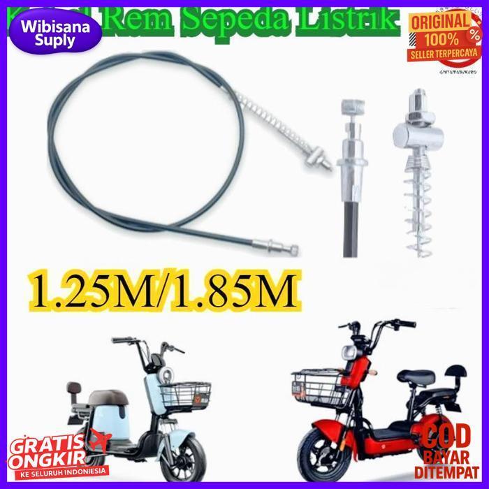 1.25/1.85M Kabel Rem Sepeda Depan Belakang E-Bike /Kabel Rem Sepeda Listrik/Kabel Rem Belakang/Seped