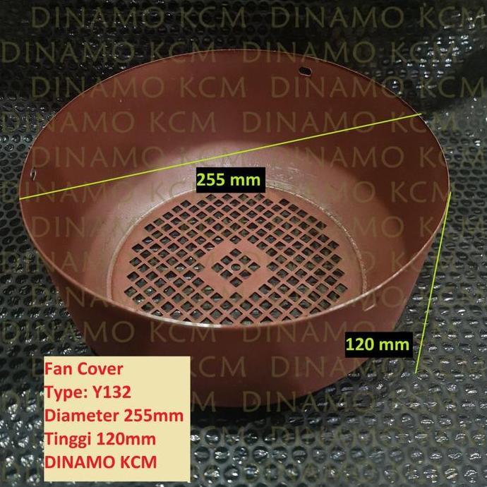Y132 Fan Cover diameter 255mm - Tutup Kipas Dinamo Elektro Motor - Frame Y 132 - Cover Electro Motor
