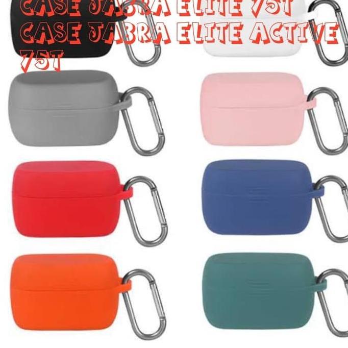 Jabra Elite /Active 75T Casing Silicon Protective Case + Carabiner