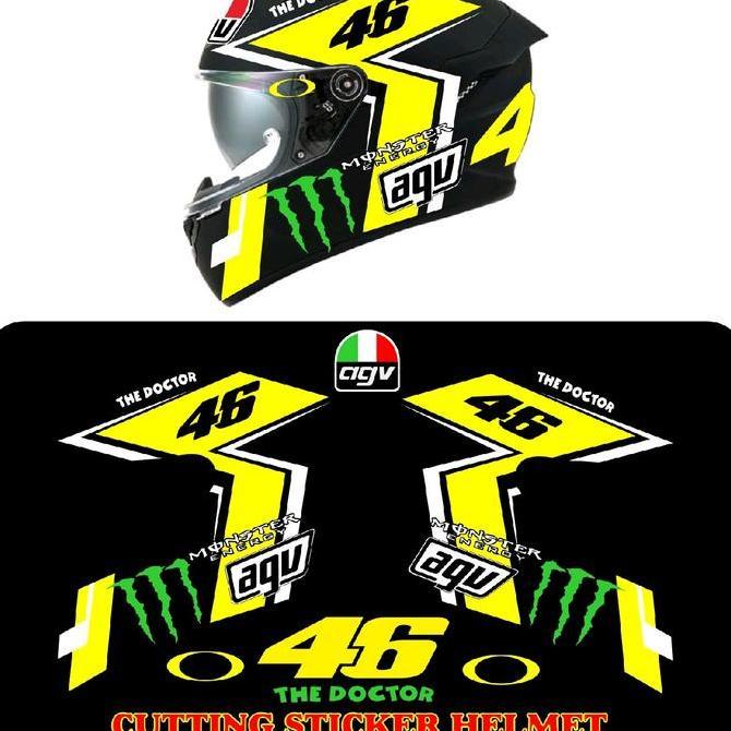 stiker cutting helm fullface rossi46 Motorcycle