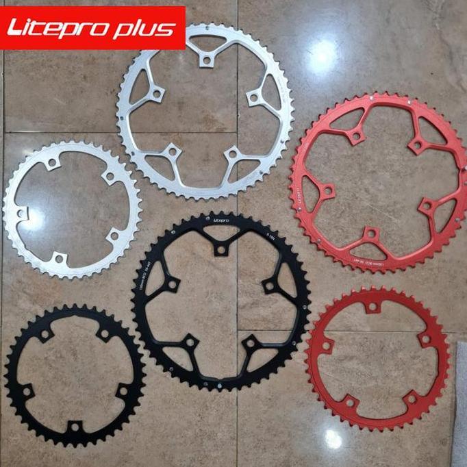 Chainring Double Litepro Ori 56T 44T 56 44 Crankset Dual Speed