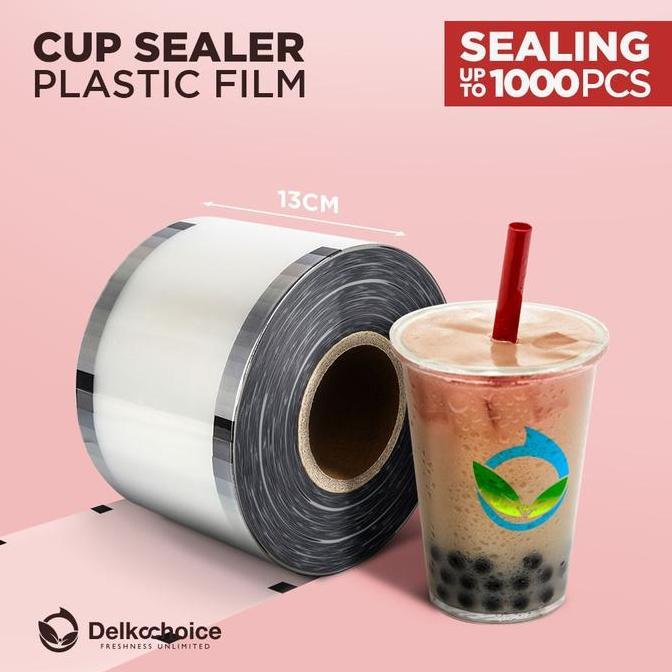 Mini- Plastik Lid Cup Sealer/Tutup Gelas Plastik Roll/Seal Cup 1000 Gelas