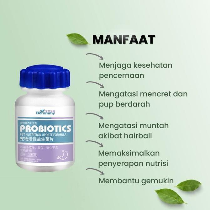 Mew- Vitamin Kucing/Probiotik Kucing/ Probiotic Tablet / Vitamin Kucing Masalah Pencernaan Untuk Dia