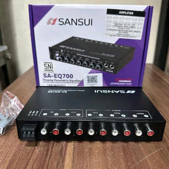 Promo Preamp Parametric Equalizer Sansui SA-EQ700 / Preamp Karaoke Mobil Sansui Diskon