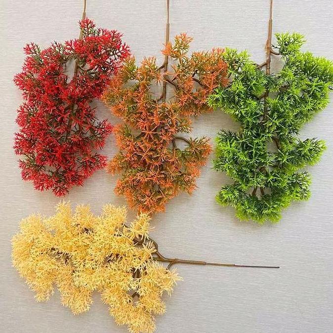 Daun Artificial Cemara Bonsai Spray / Daun Pinus Artificial/Plastik