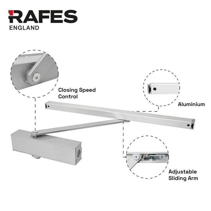 Home- Door Closer 75 Kg Rafes England Hold Open System (Dc 5800)