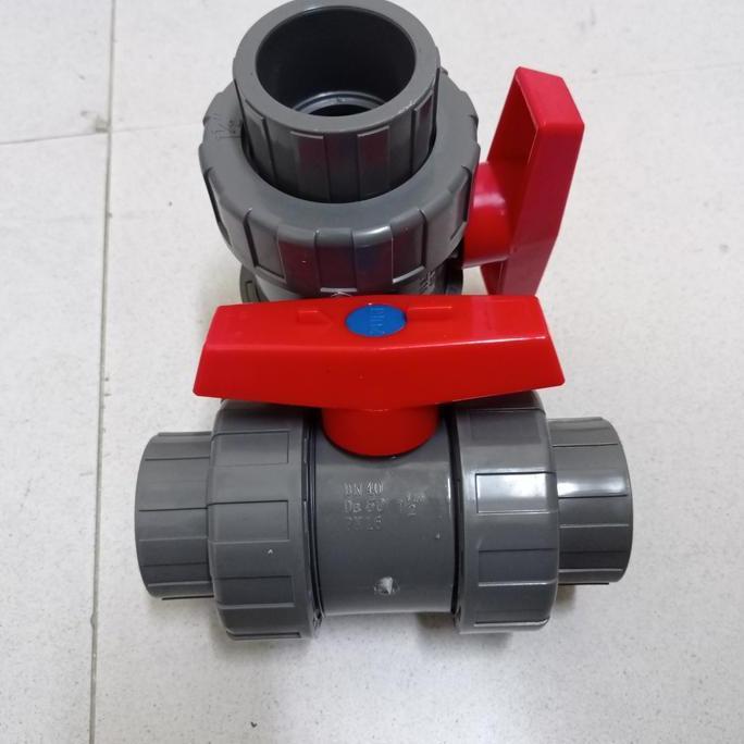 Ball Valve True Union Pvc 1 1/2 " Inchi - Ball Valve Watermur Pvc 1.5"