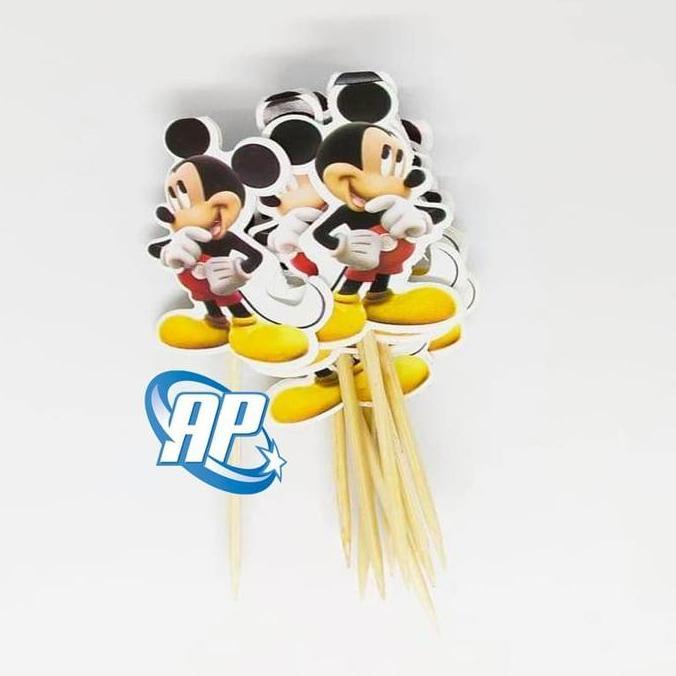 Pilihan - Topper Cupcake Mickey Mouse / Tusukan Kue Mickey Mouse / Hiasan Kue
