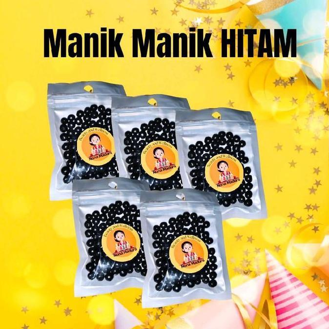 MANIK MANIK HITAM AKSESORIS JILBAB ISI 80AN