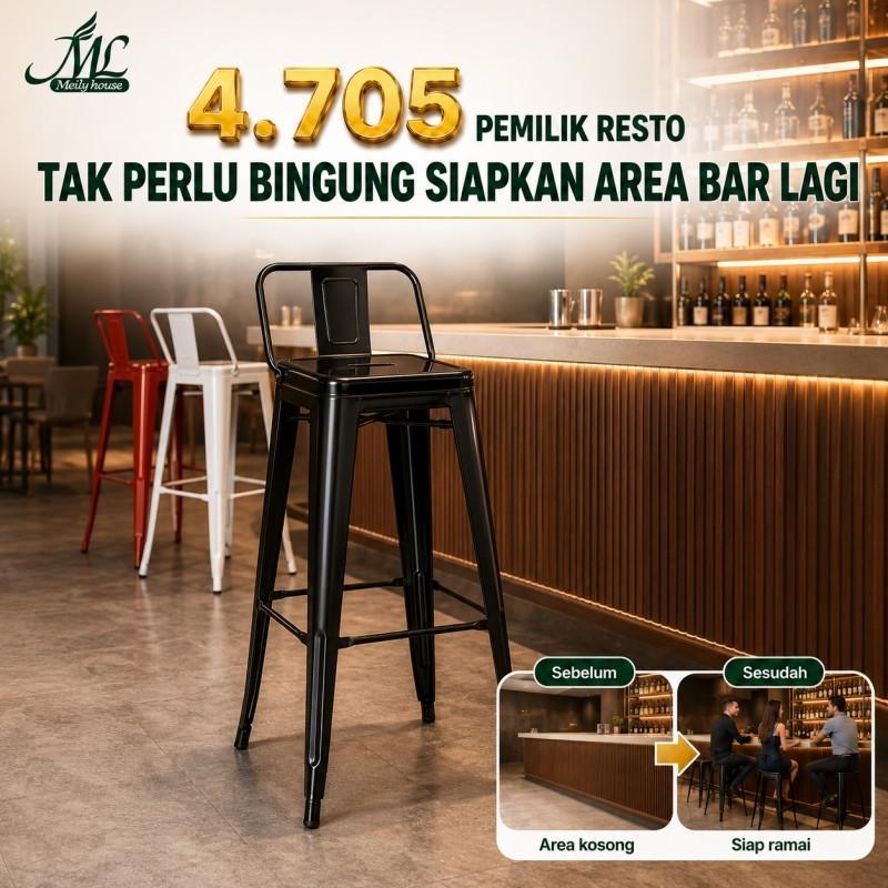 Grosir Kursi Besi Kursi Cafe Kursi Bar Besi Persegi Tinggi Tolix Tinggi