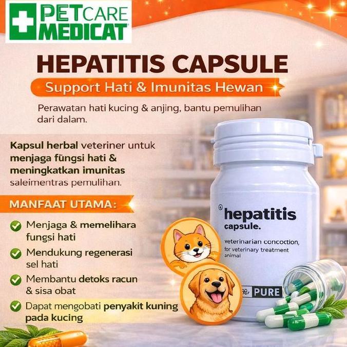 Best Seller Obat penyakit kuning kucing dan anjing obat hepatitis liver hewan PETCARE MEDICAT Berkua