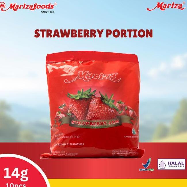 Mariza Strawberry Jam Portion 10Pcs Selai Stroberi