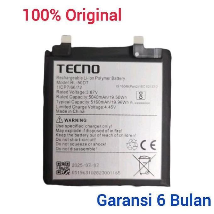 TECNO Battery Tecno Phantom X2 Pro 5G AD9 Phantom X2 AD8 BL-50DT Baterai batere Original 100%