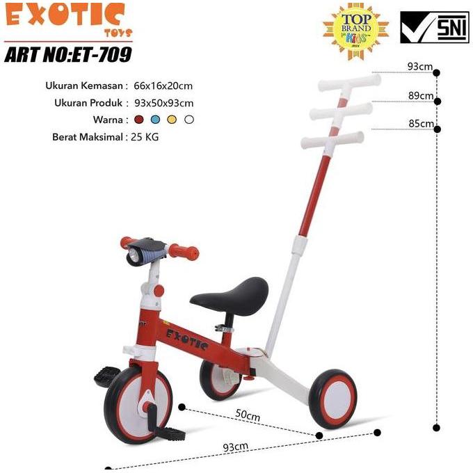 Sepeda Keseimbangan Anak Balance Biki 4in1 Push Bike Multifungsi AVIATOR AT7905 AT 7905 EXOTIC ET709