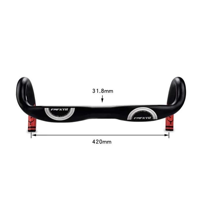 FMFXTR HANDLEBAR DROPBAR (STANG DROP BAR) AERO PIPIH, UNTUK SEPEDA BALAP (ROADBIKE), 31.8 X 420MM, M