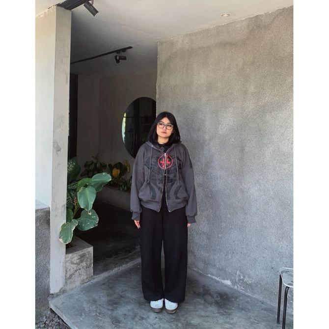 Cool- Hsco Oversized Boxy Hoodie Veida / Boxy Fit / Fleece 300Gsm Sablon Zipper Sweater Distro