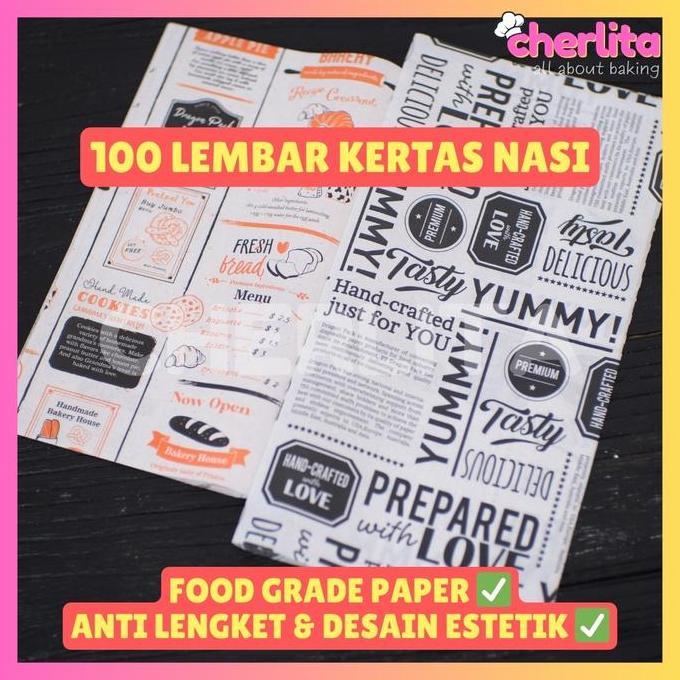 Kertas Nasi Motif Food Wrapper Laminasi Foodgrade Premium