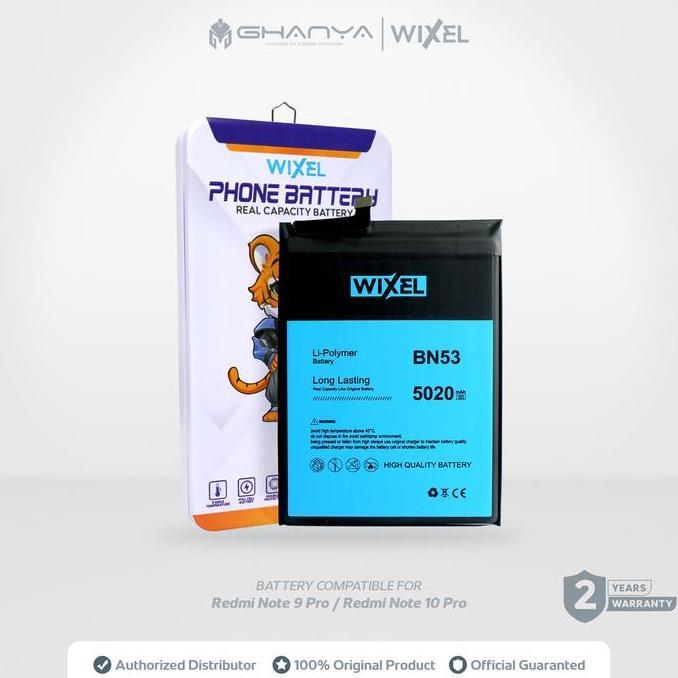 Wixel Baterai BN53 Compatible For Redmi Note 9 Pro / Note 10 Pro Batre Batrai Battery BN 53 Double P