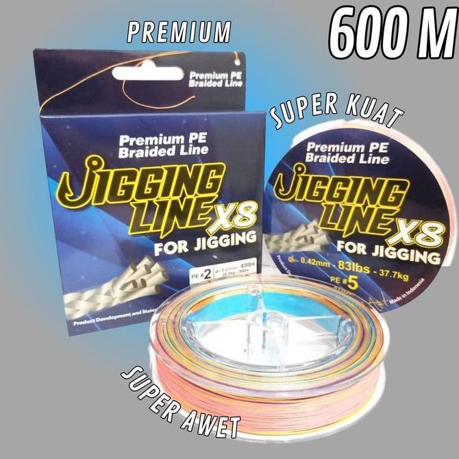 Senar PE Jigging Line X8 Premium Braided PE Line 300 400 600 Meter