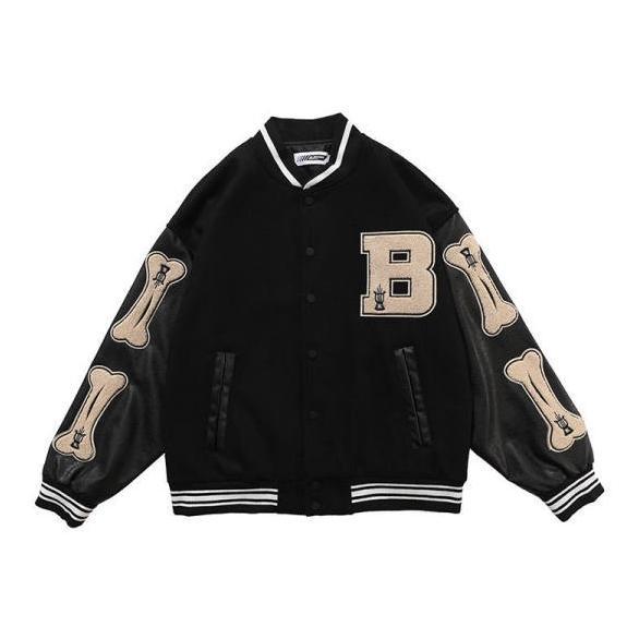 BIG SALE ZY - B VARSITY JACKET BASEBALL THE BONE BISBOL KOREAN STYLE REMAJA WANITA DAN PRIA