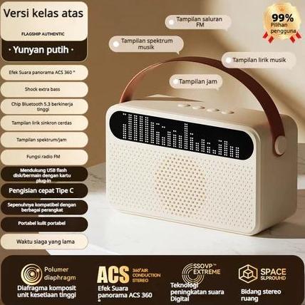 ADX Speaker Bluetooth Portable / Dengan Layar Lirik / 1 Speaker Karaoke Rumahan / Micro SD / USB / F