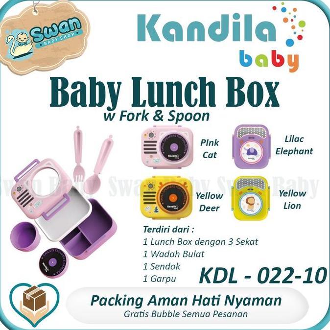 Kandila Baby Lunch Box With Fork & Spoon 680ml KDL 022-10 / Kotak Makan Anak