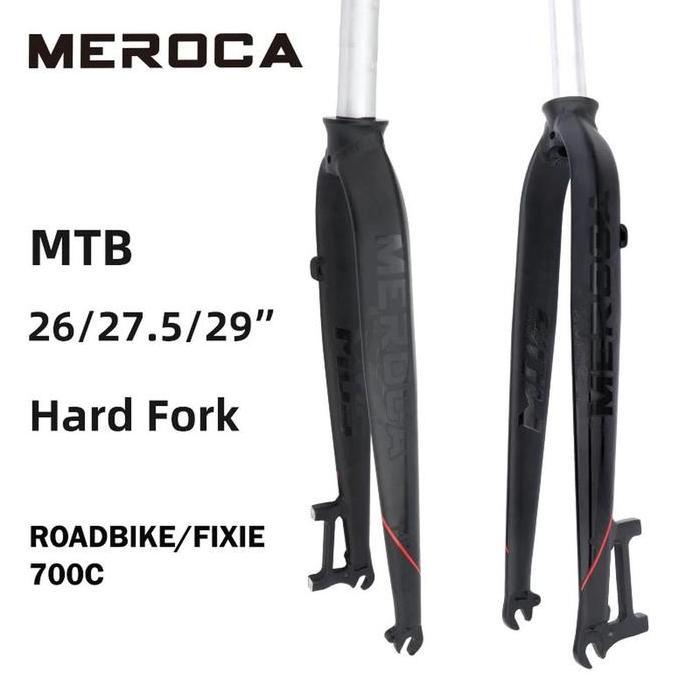 MEROCA M05 FORK RIGID DISC BRAKE SEPEDA MTB 26 27.5 29 INCH ROADBIKE 700C ALLOY
