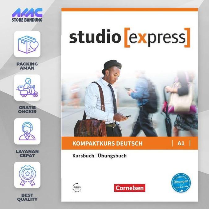 Buku Belajar Bahasa Jerman studio express A1 - Kurs- und bungsbuch mit Audios