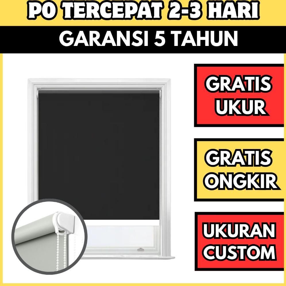 Tirai Roller Blind Blackout 80% Custom - Roller Blinds Blackout - Roller Blind - Blind Roller - Tira