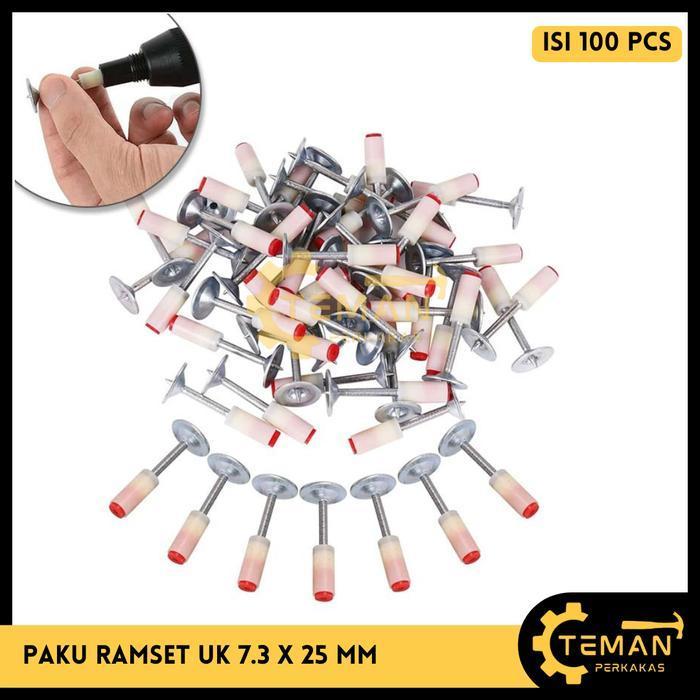 PROMO Paku Ramset 7.3 MM X 25 MM ISI 100 PCS / Paku Mesiu Stampset Mini / PakuRamset Mini