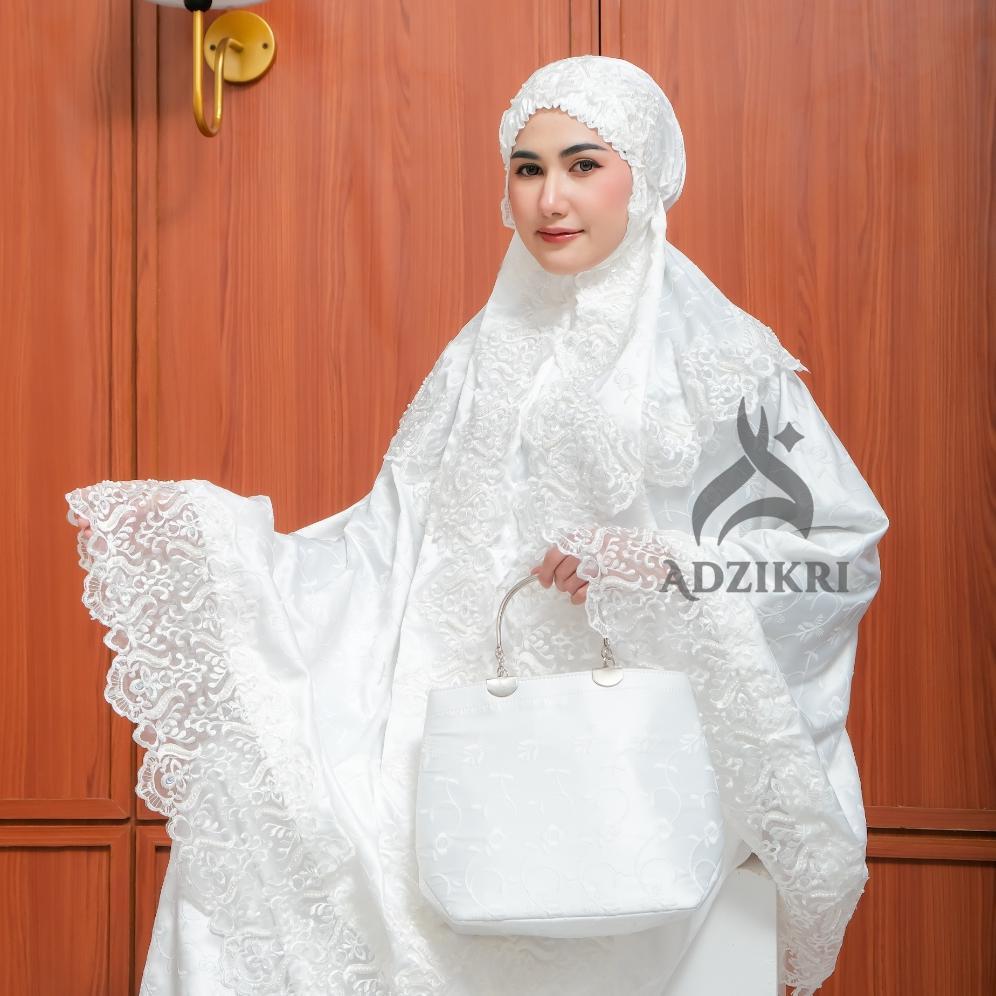 [BUUB] ADZIKRI - Mukena Dewasa Prada Pengantin Sutera Paris Premium