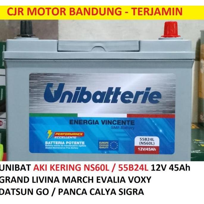 UNIBAT Aki Kering NS60L aki mobil NISSAN GRAND LIVINA EVALIA CALYA
