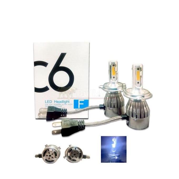 DV71 - BOHLAM LED UTAMA H4 C6 LED COB 36 WATT MOTOR | BOHLAM LED MOBIL H4