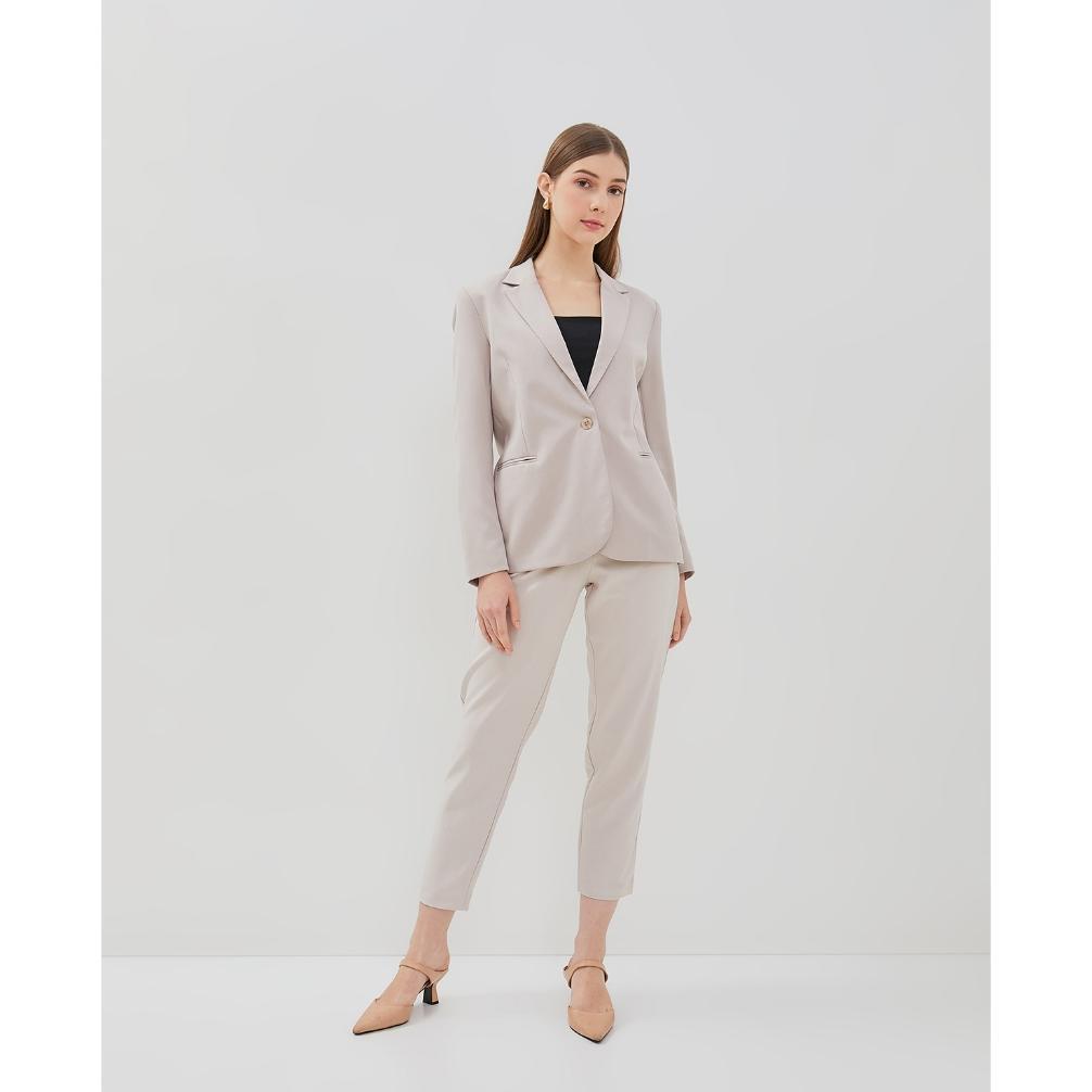 TERBARU VALINO LADIES Blazer Wanita (Hitam & Cream)