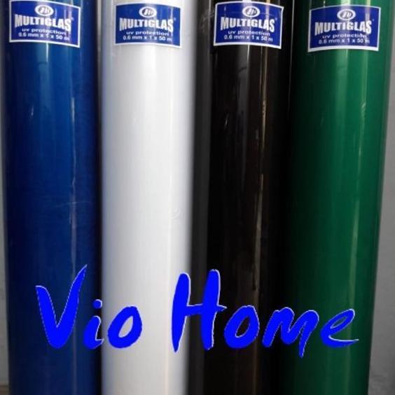 fiber viber plastik penutup pagar polos multiglas. harga per 1 meter