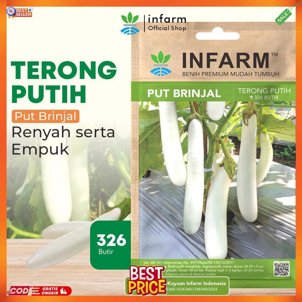 INFARM - Benih Terong Putih Unggul Bibit Terong Putih Super Bibit Sayuran Terong F1 Premium CD Infar