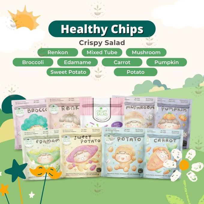 Crispy Salad - Keripik Sayur - Snack Cemilan Sehat Anak - Camilan Organik - Snack Bayi