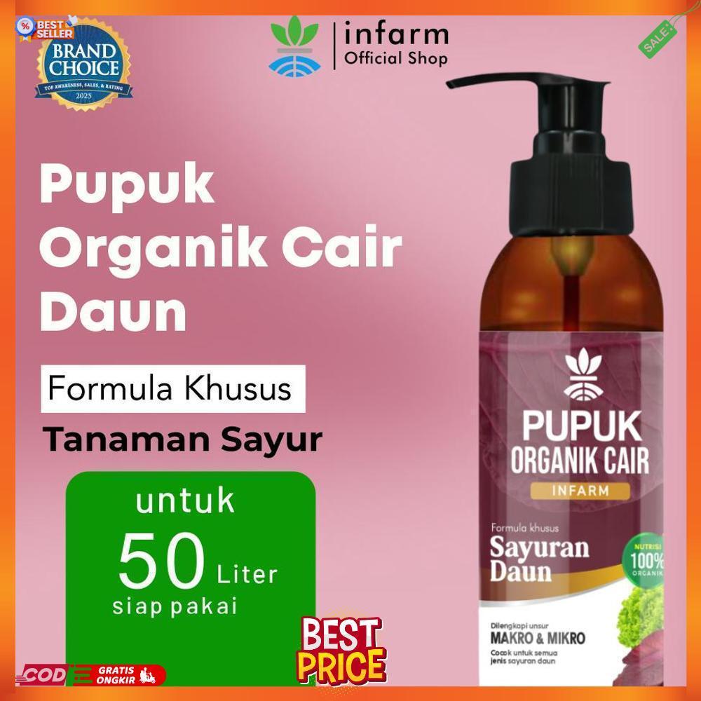 INFARM - POC Pupuk Organik Cair Tanaman Sayur Daun 100mL Pupuk Tanaman Sayuran Pupuk Organik Daun CD