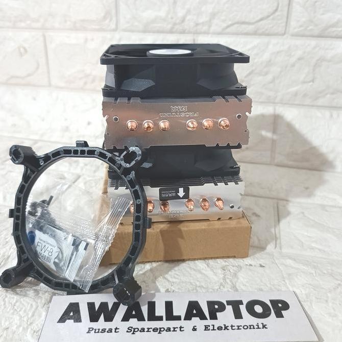 Cpu Cooler 2 Kipas Fan Processor Cpu Intel Amd Fan Cooler 6 Tembaga